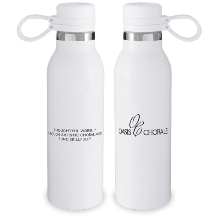 Oasis Chorale 20 oz. Insulated Water Bottle - White